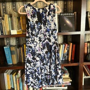 EXPRESS | Floral Dress Purple Black Blue White Size 8